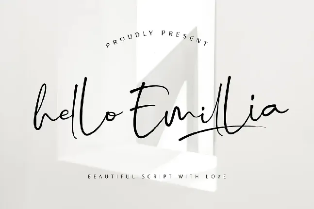 Hello Emillia font