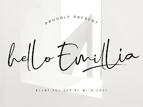 Hello Emillia font