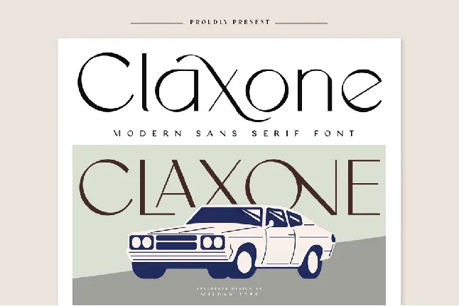 Claxone font