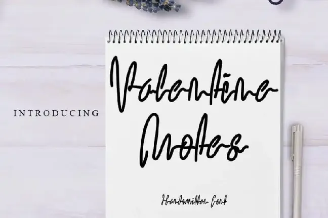 Valentine Notes Script font