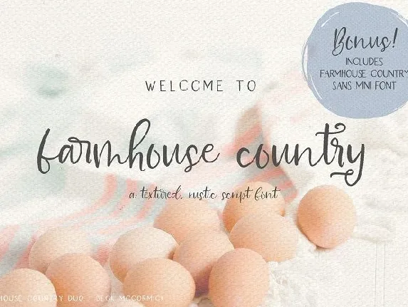 Farmhouse Country Rustic Script font