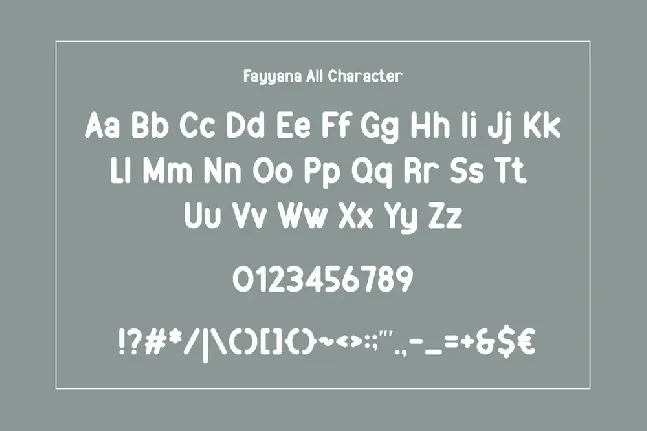 Fayyana font