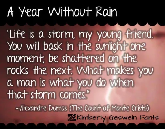 A Year Without Rain font