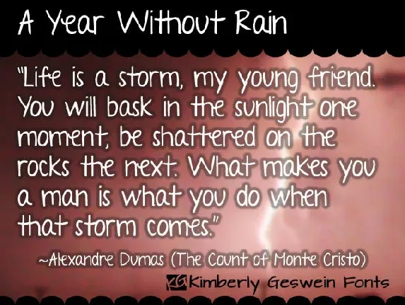 A Year Without Rain font