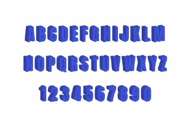 Discrdive 3D font