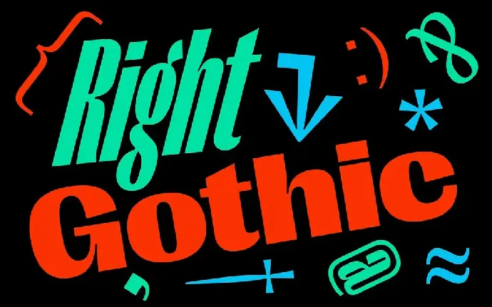 Right Gothic Family font