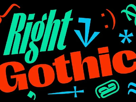 Right Gothic Family font