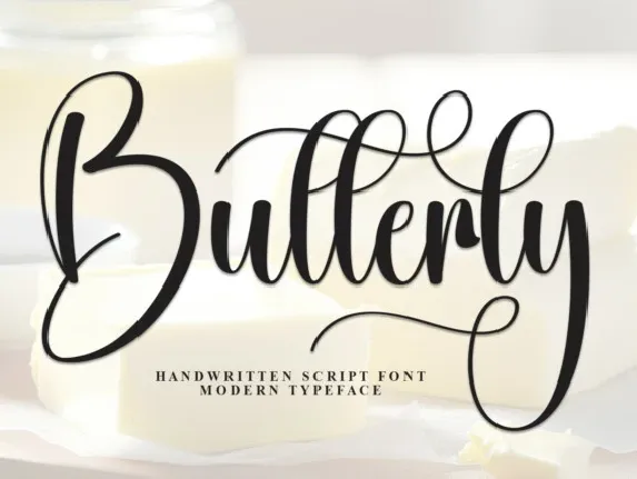 Butterly Calligraphy font