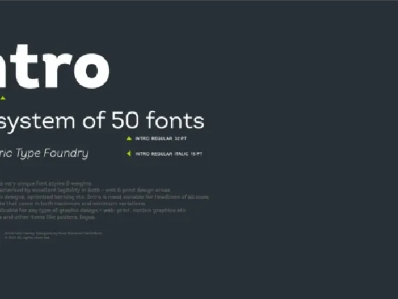 Intro font