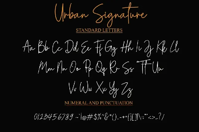 Urban Signature font