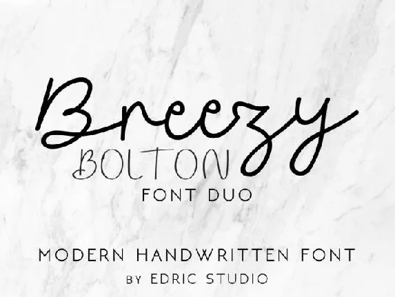 Breezy Bolton Script Duo font