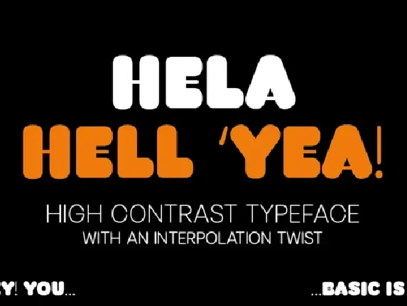 Hela Dysplay Family font