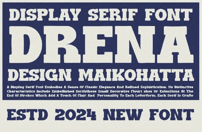 DRENA font