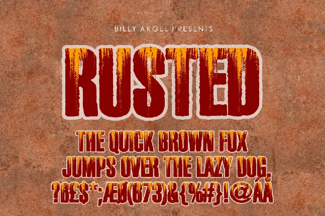 RUSTED PERSONAL USE font