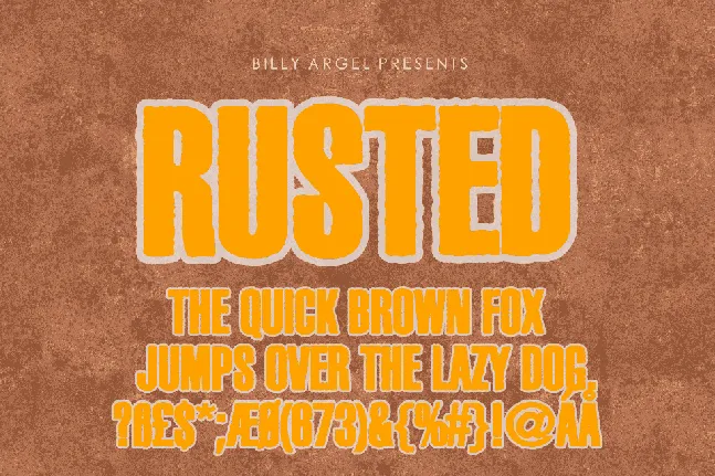 RUSTED PERSONAL USE font