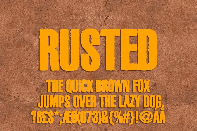 RUSTED PERSONAL USE font