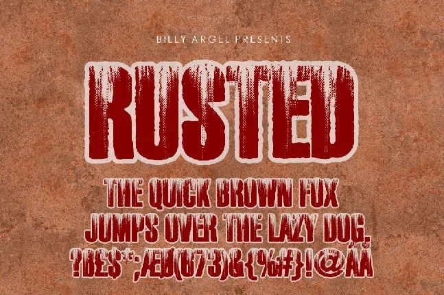 RUSTED PERSONAL USE font