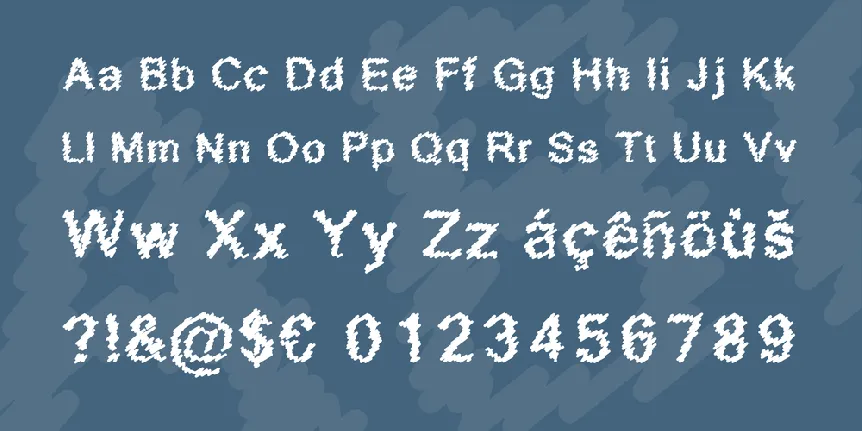 Scribbled font