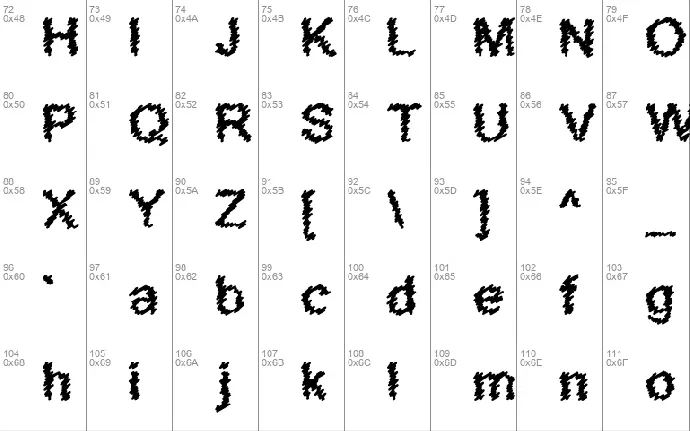 Scribbled font