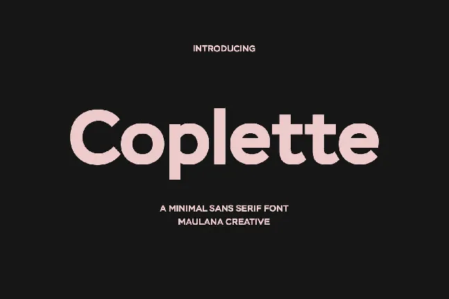 Coplette font