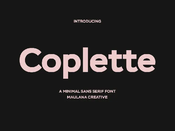 Coplette font