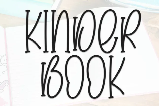 Kinder Book Display font