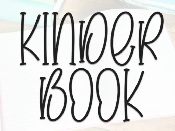 Kinder Book Display font