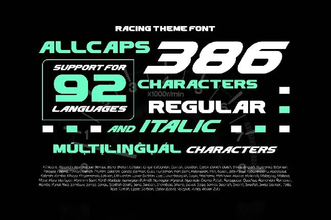 Automove font