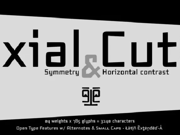 Axial Cuts font