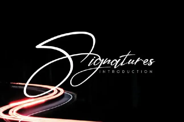 Signatures Handwritten font