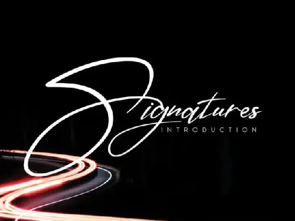 Signatures Handwritten font