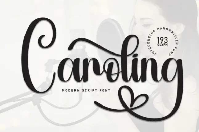 Caroling Script font