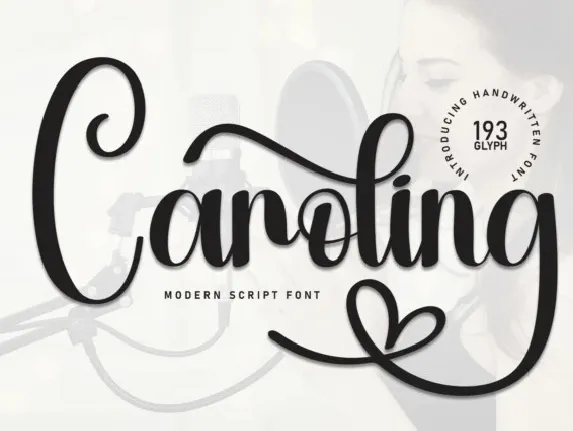 Caroling Script font