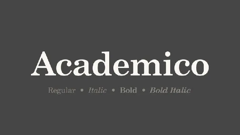 Academico font