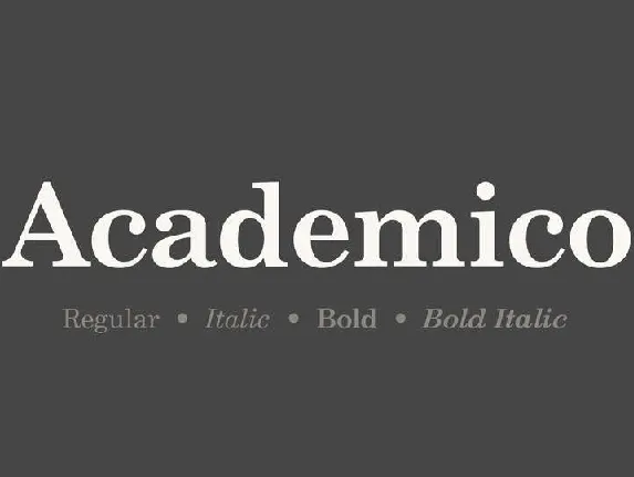 Academico font