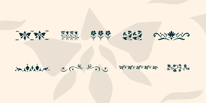 KR Fleur Flair Lines 3 font