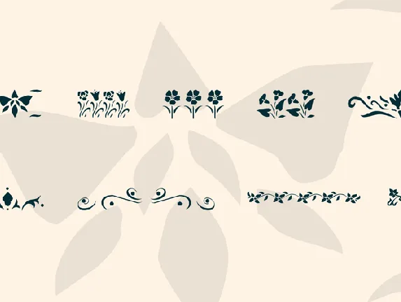 KR Fleur Flair Lines 3 font