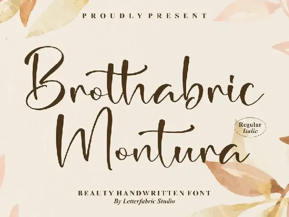 Brothabric Montura font