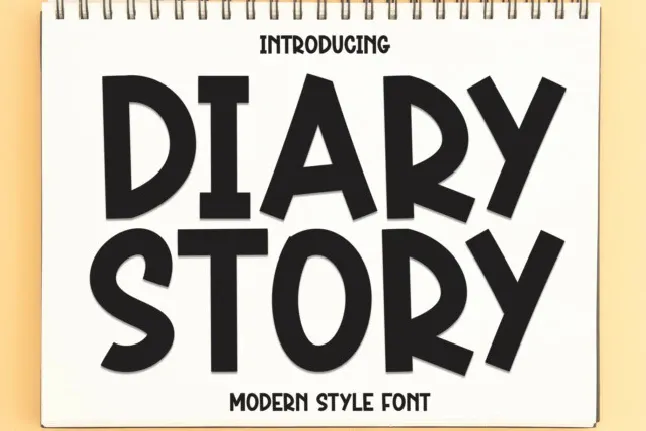 Diary Story Display font