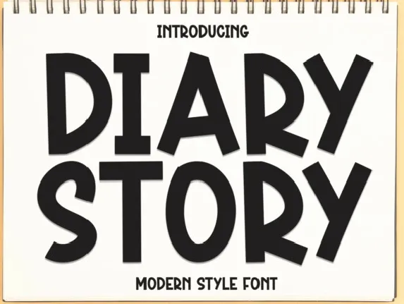 Diary Story Display font