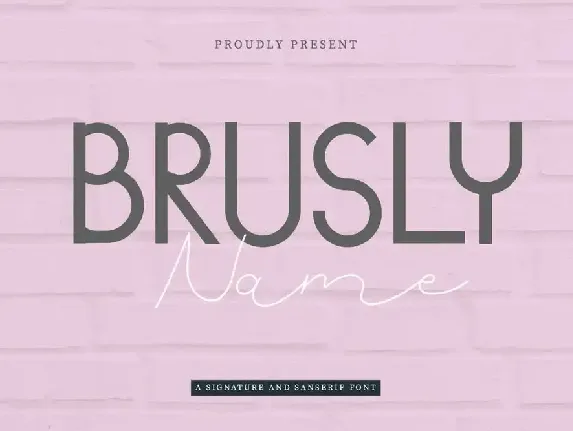 Brusly Name Demo font