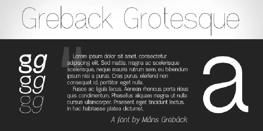 Greback Grotesque PERSONAL font