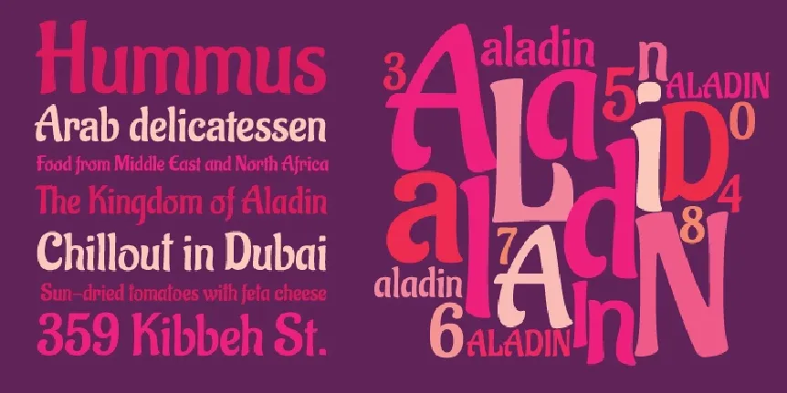 Aladin font