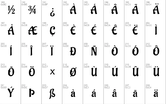 Aladin font