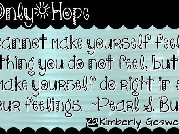 KG Only*Hope font