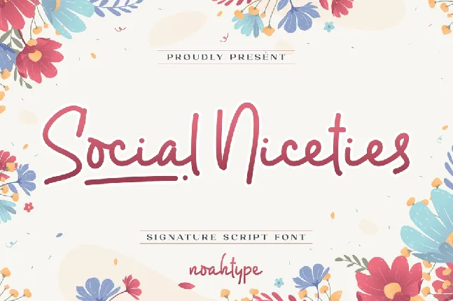 Social Niceties font