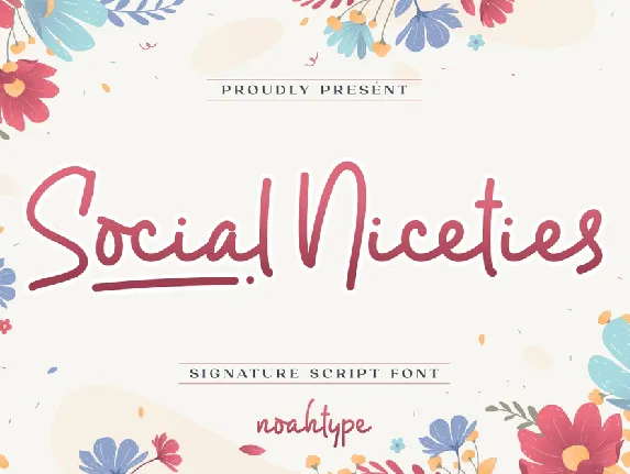 Social Niceties font