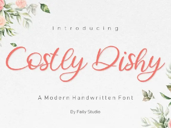 Costly Dishy font