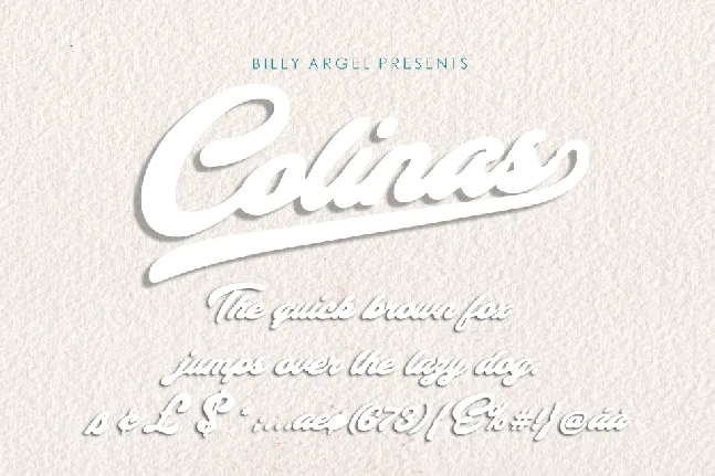 Colinas Personal Use font