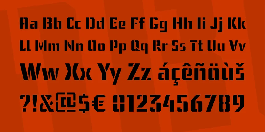 USSR STENCIL font